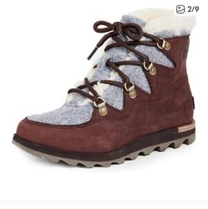 Sorel Sneakchic Alpine Women's Ankle Boots - Brown & Gray